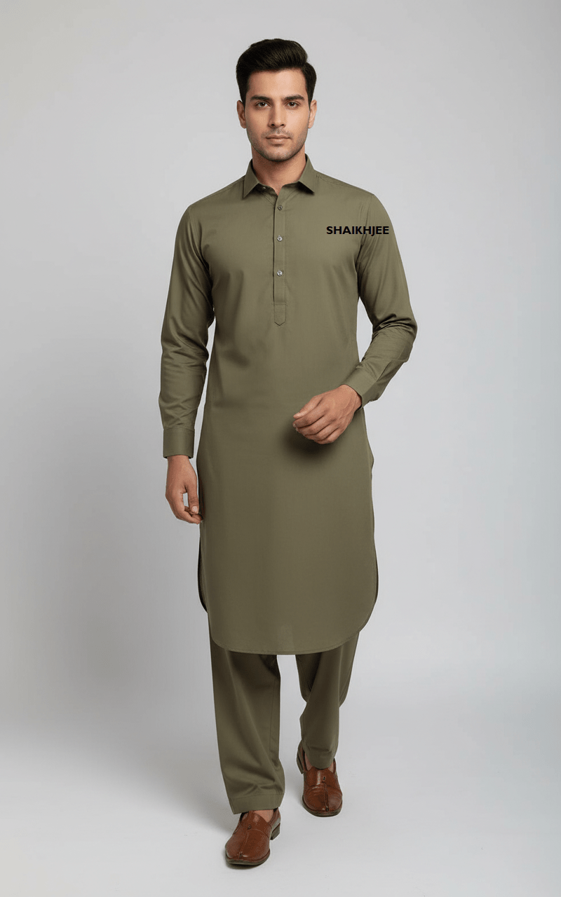 Tradtional Afghani/ Pakistani shalwar customize shalwar kameez - SHAIKHJEE