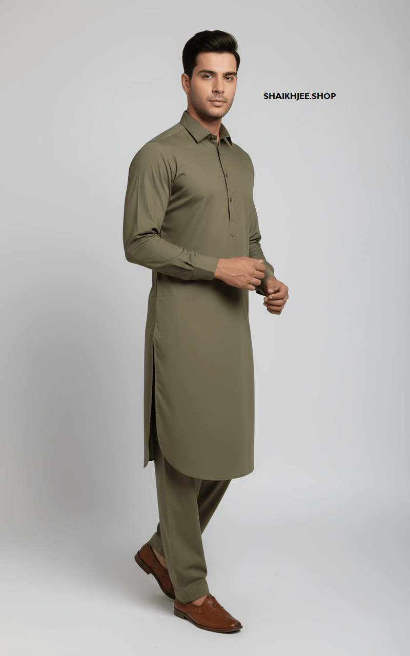 Tradtional Afghani/ Pakistani shalwar customize shalwar kameez - SHAIKHJEE