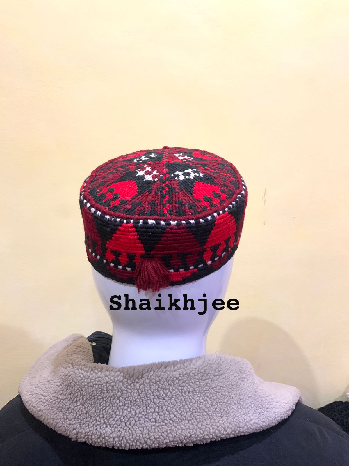 Afghani mazari cap/ MANZOOR PASHTEEN topi - SHAIKHJEE