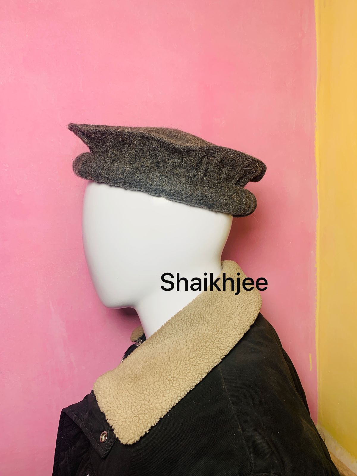 Handmade CHITRALI PAKOL Topi / woolen chitrali topi - SHAIKHJEE