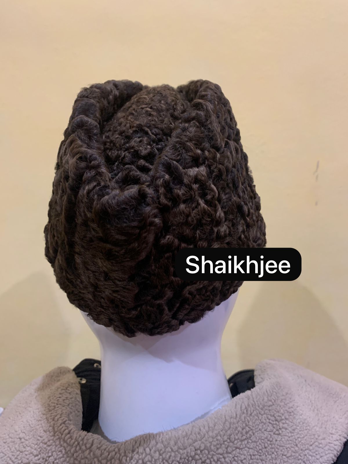 Handmade orignal karakul hat , jinnah cap, lamb boardtail fur hat - SHAIKHJEE