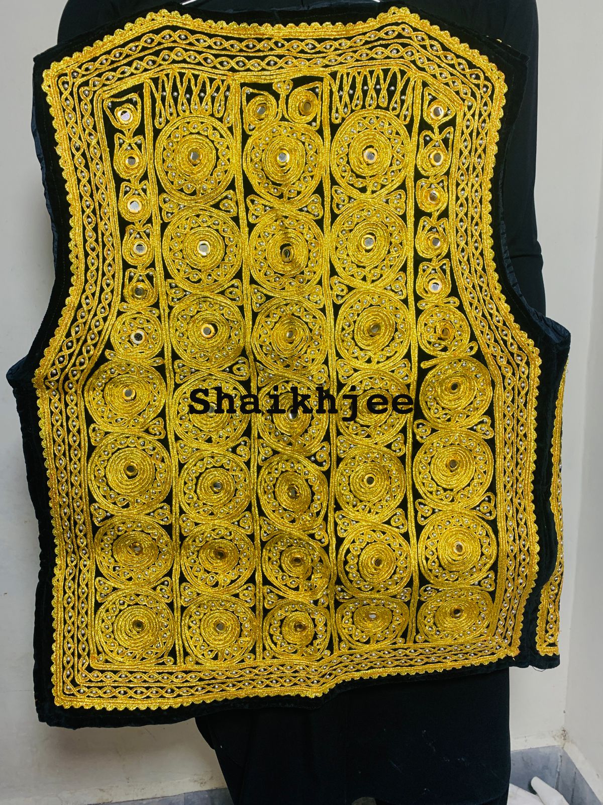 Afghani wedding embroidered VEST/ Handmade traditional pshtoon vest - SHAIKHJEE