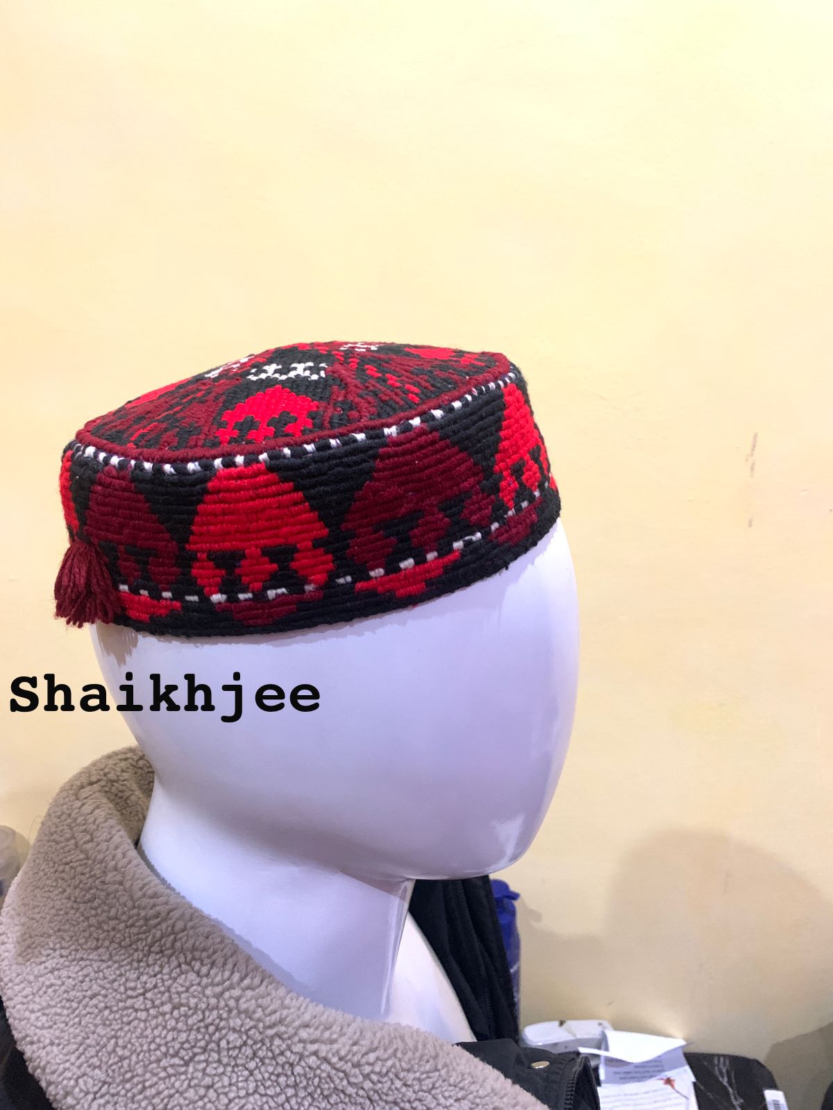 Afghani mazari cap/ MANZOOR PASHTEEN topi - SHAIKHJEE